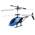 Durable alloy remote control helicopter toy with handle remote and fall-resistant rotor blades
