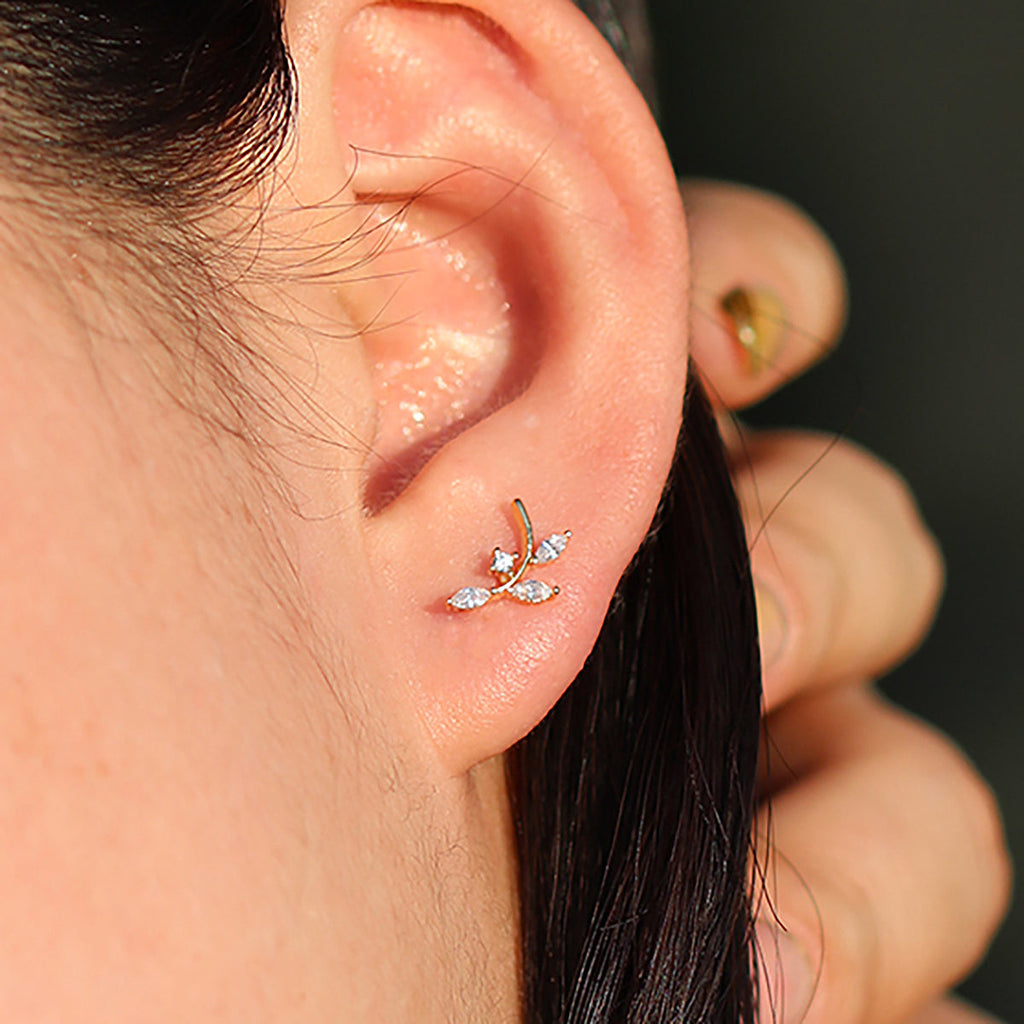 Cubic branch climber earrings-3