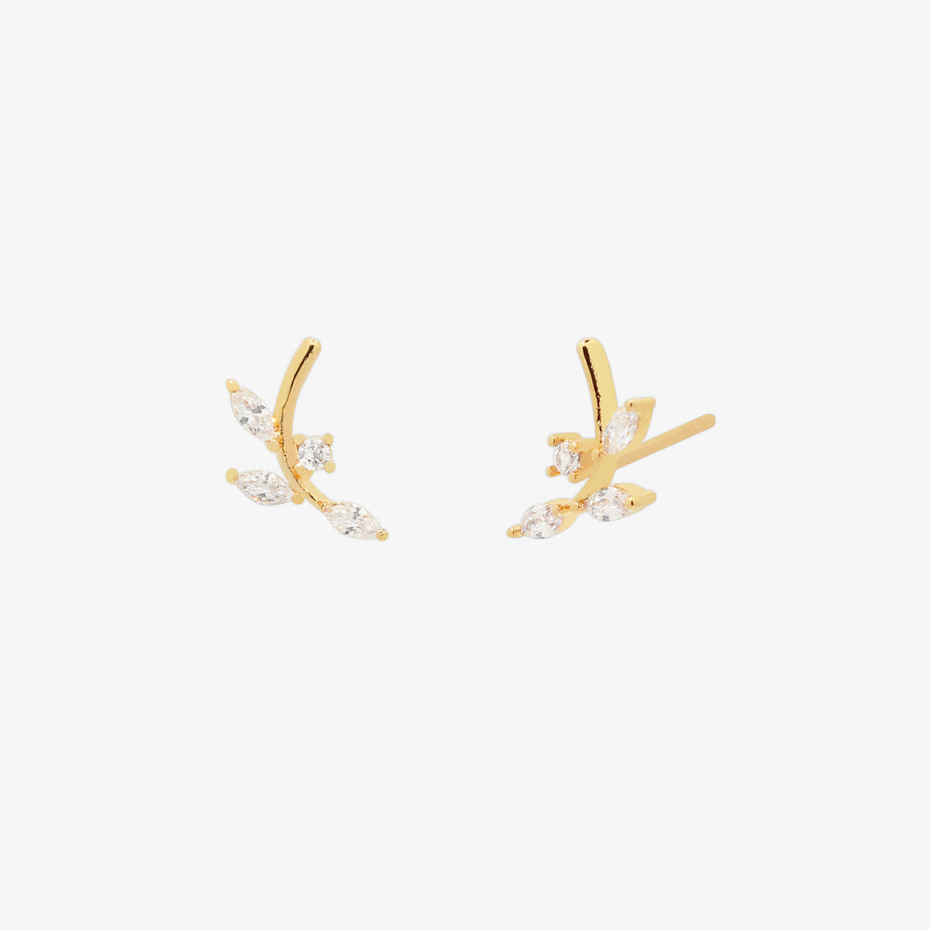 Cubic branch climber earrings-0