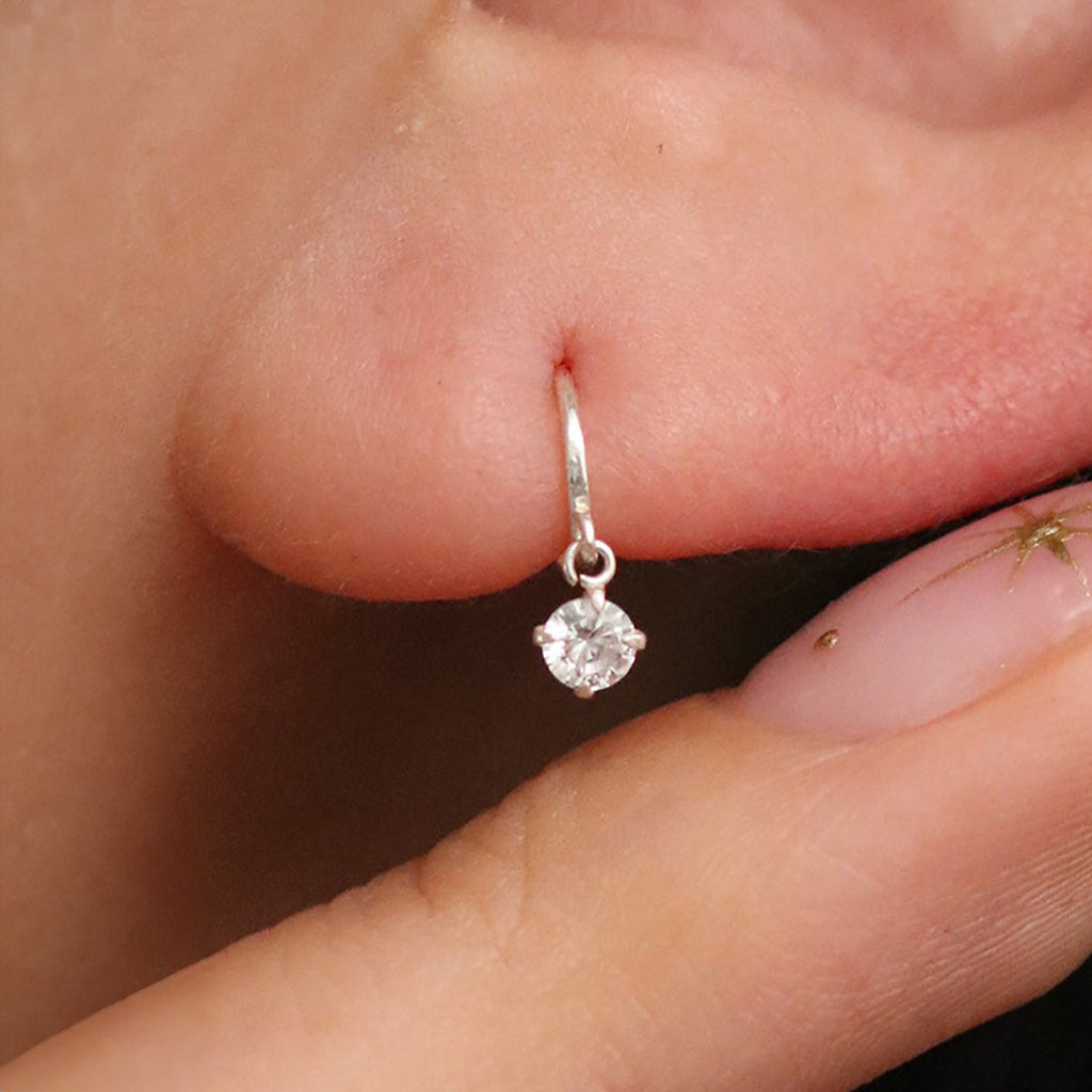 Cubic Charm Huggie Earring-4