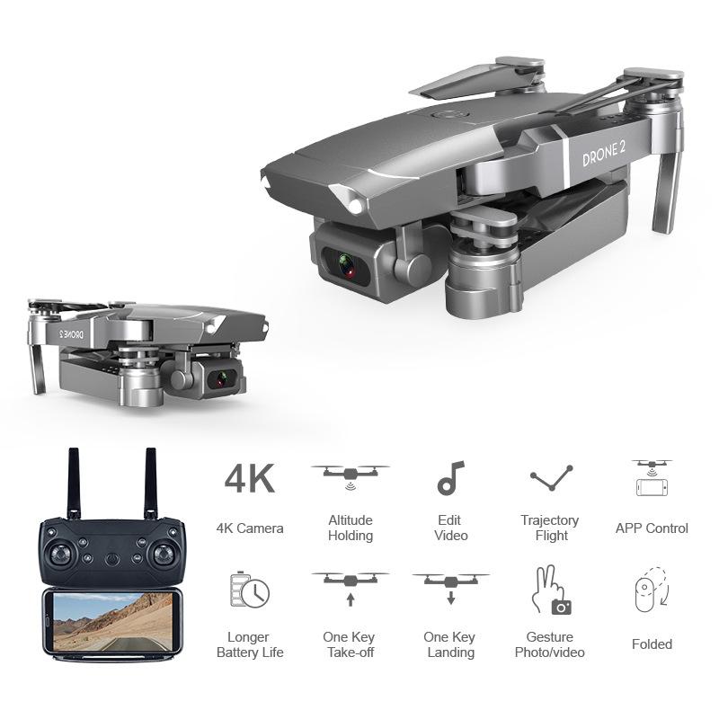 E68 folding quadcopter drone in durable plastic with remote control for indoor and outdoor flying — view 2