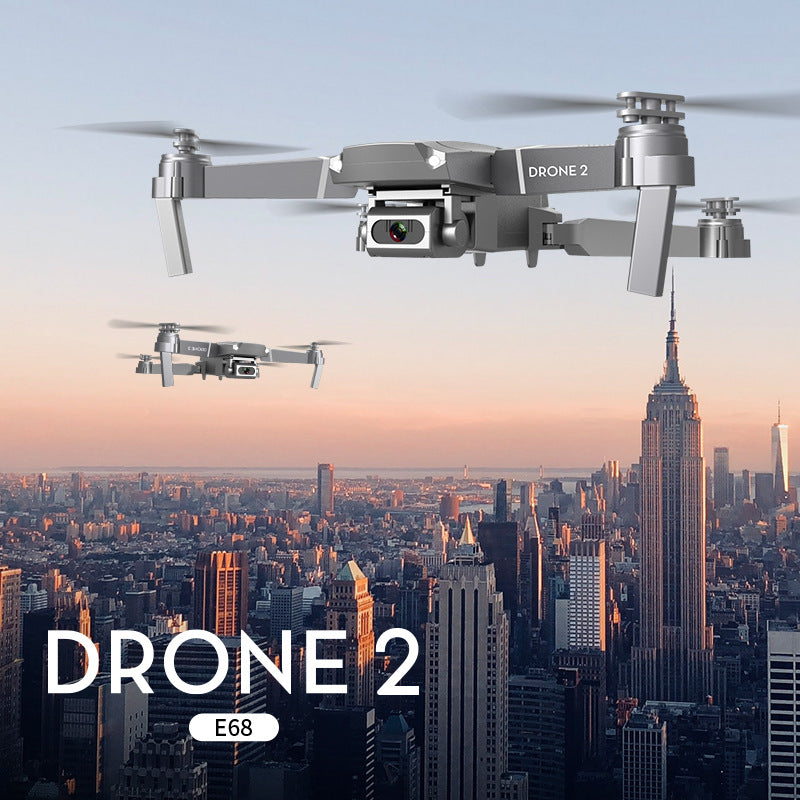 E68 folding quadcopter drone in durable plastic with remote control for indoor and outdoor flying — view 4