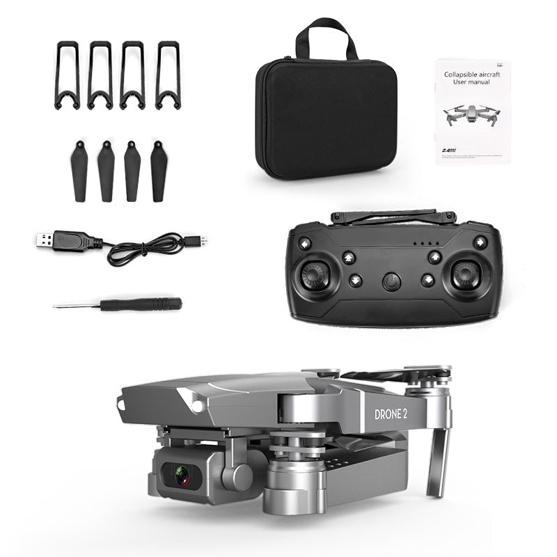 E68 folding quadcopter drone in durable plastic with remote control for indoor and outdoor flying — view 5