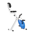 Everfit folding magnetic exercise bike in black with LCD display and backrest support