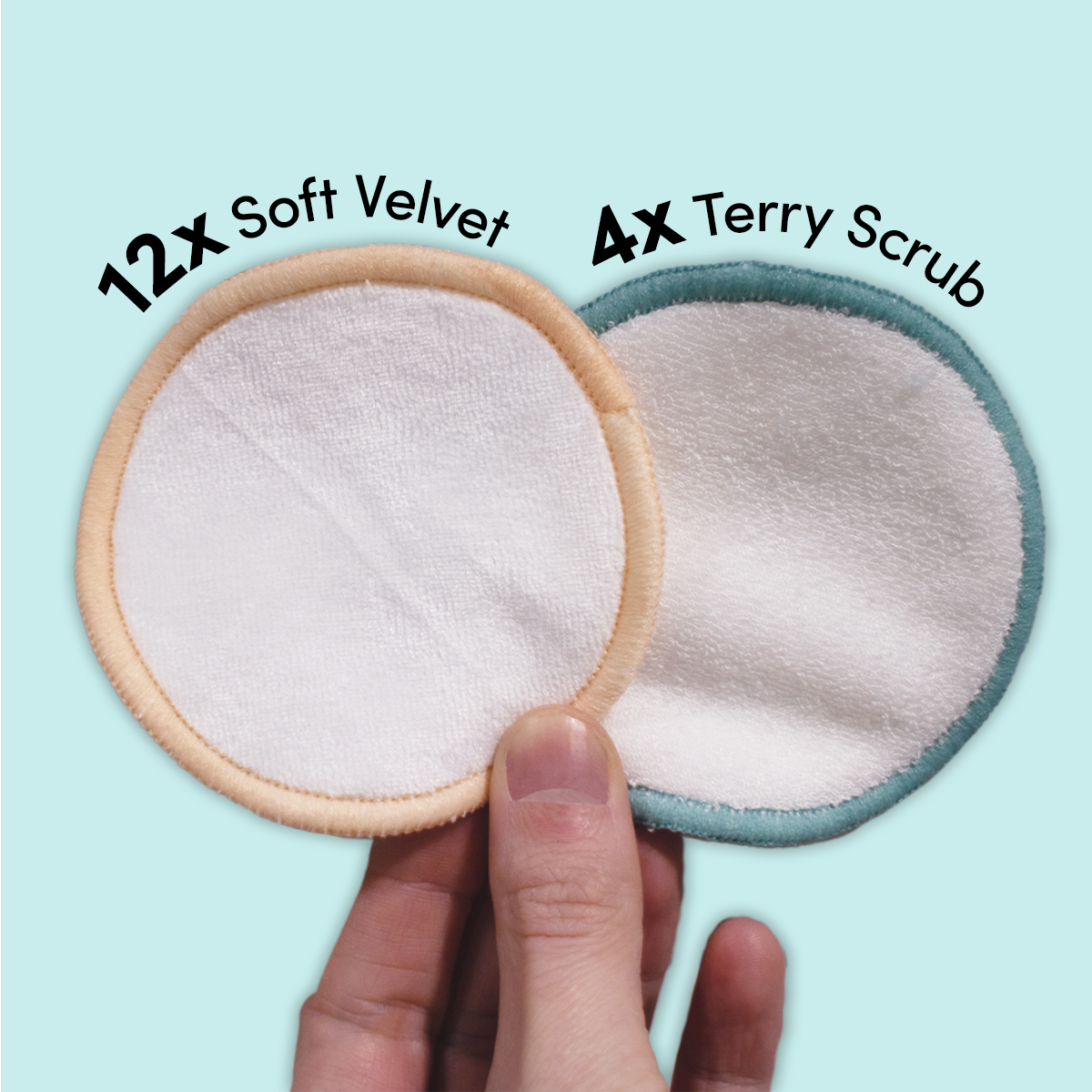 16 reusable bamboo makeup remover pads with a cotton mesh laundry bag for eco-friendly cleansing — view 2