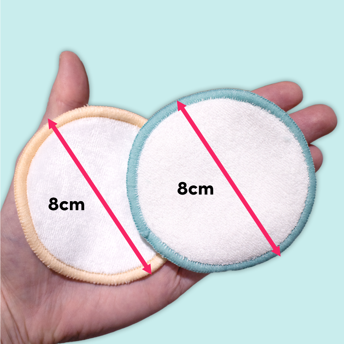 16 reusable bamboo makeup remover pads with a cotton mesh laundry bag for eco-friendly cleansing — view 3