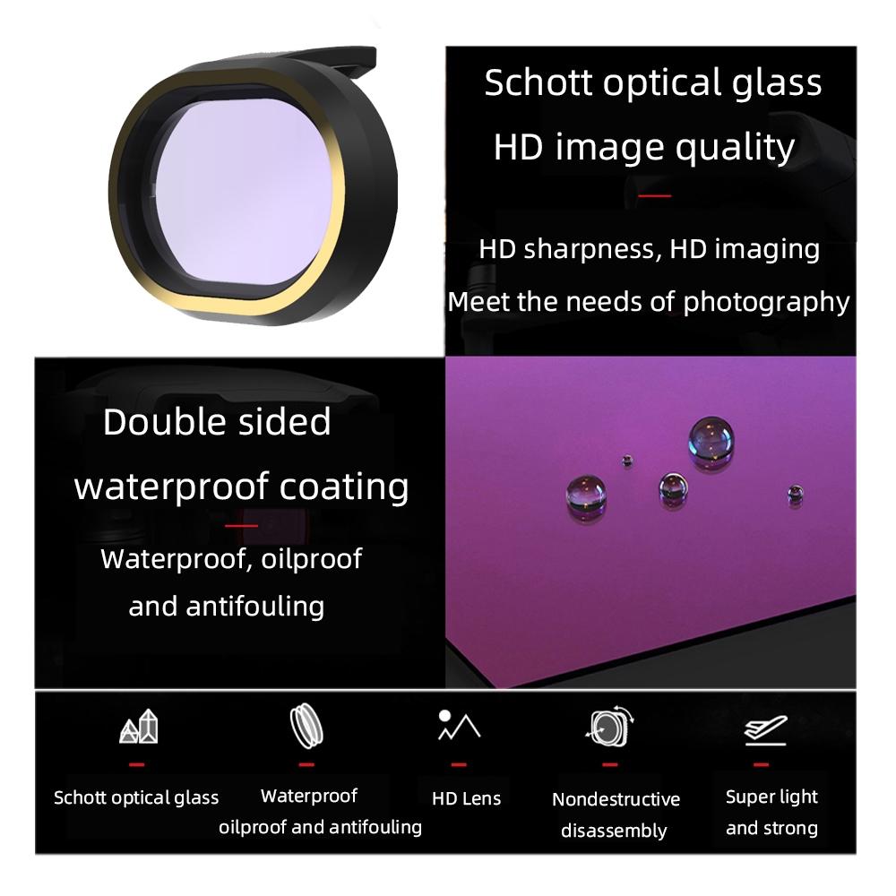 NNEIDS ND8 PL mini drone lens filter for Fimi X8 showing multi-coated optical glass construction — view 4