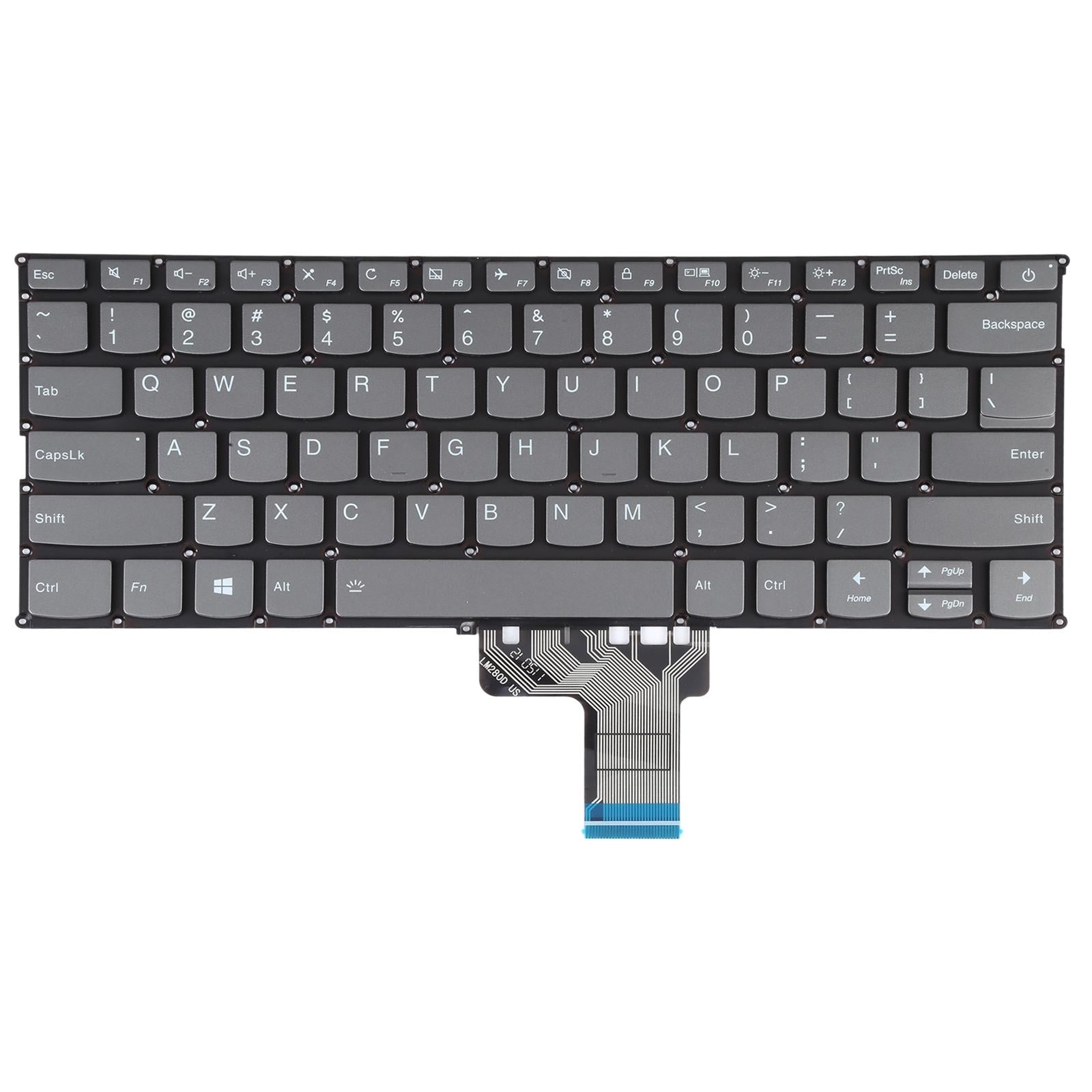 Backlit replacement US keyboard for Lenovo Ideapad 320S-13 laptop in sleek black finish — view 5