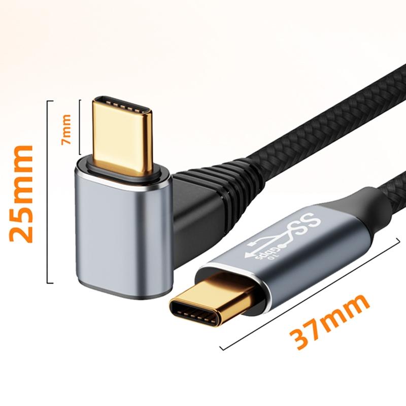 Curved 3M USB-C extension cable with premium aluminum connectors for fast charging and data