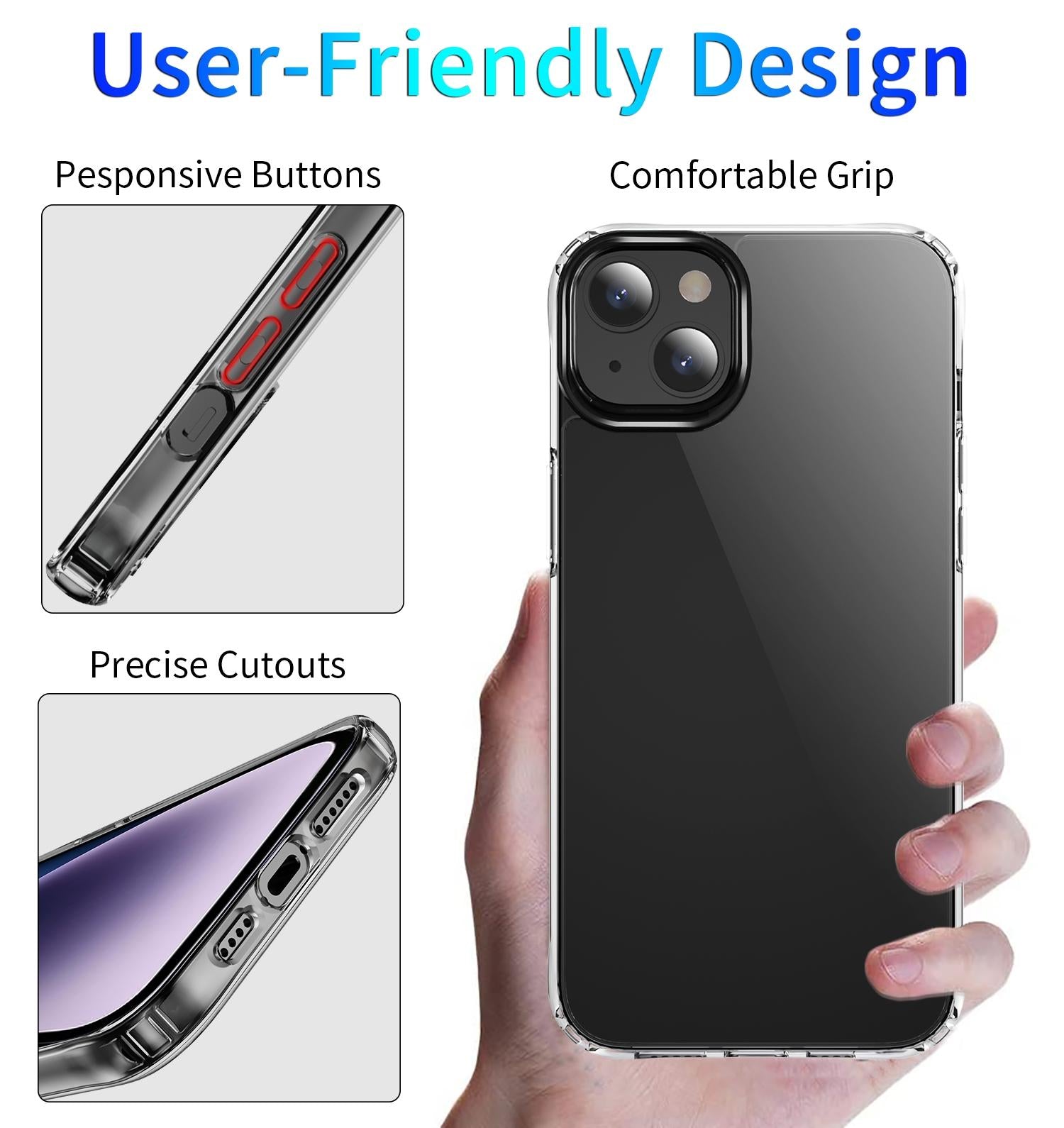 NNEIDS Acrylic Shockproof Phone Case For Iphone 15