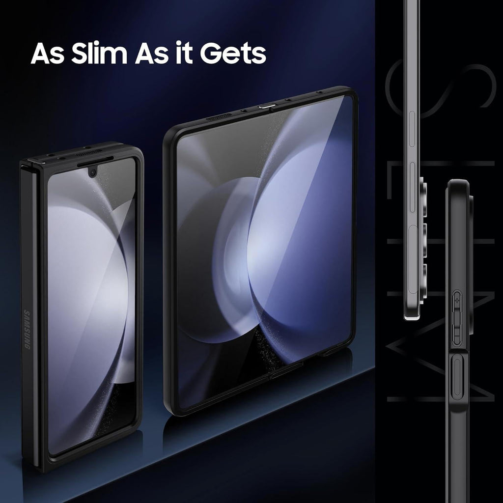 Black translucent MagSafe case for Samsung Galaxy Z Fold4 showing ultra-thin protective shell — view 2