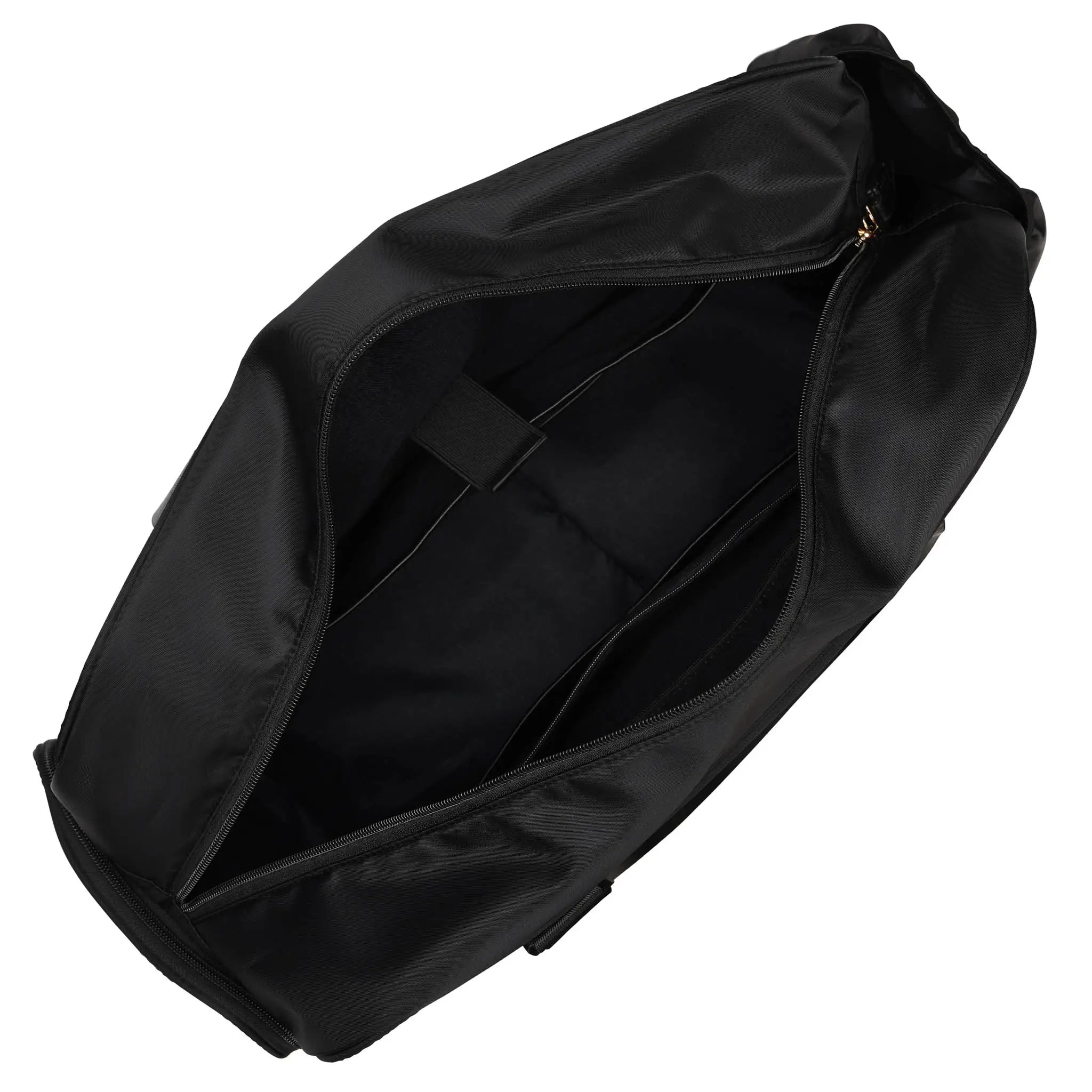 ELLE Wayfarer 40L monogram weekender duffel bag with vegan leather accents and trolley sleeve — view 4