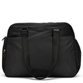 ELLE Wayfarer 40L monogram weekender duffel bag with vegan leather accents and trolley sleeve