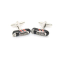 Silvertone Shoe Cuff Links With Jewelry Box-0