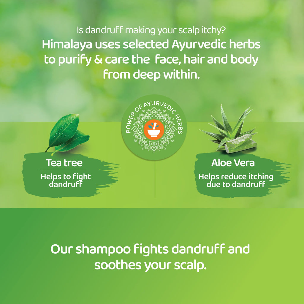 Soothing anti-dandruff shampoo in a 400 ml bottle with aloe vera and tea tree oil — view 3