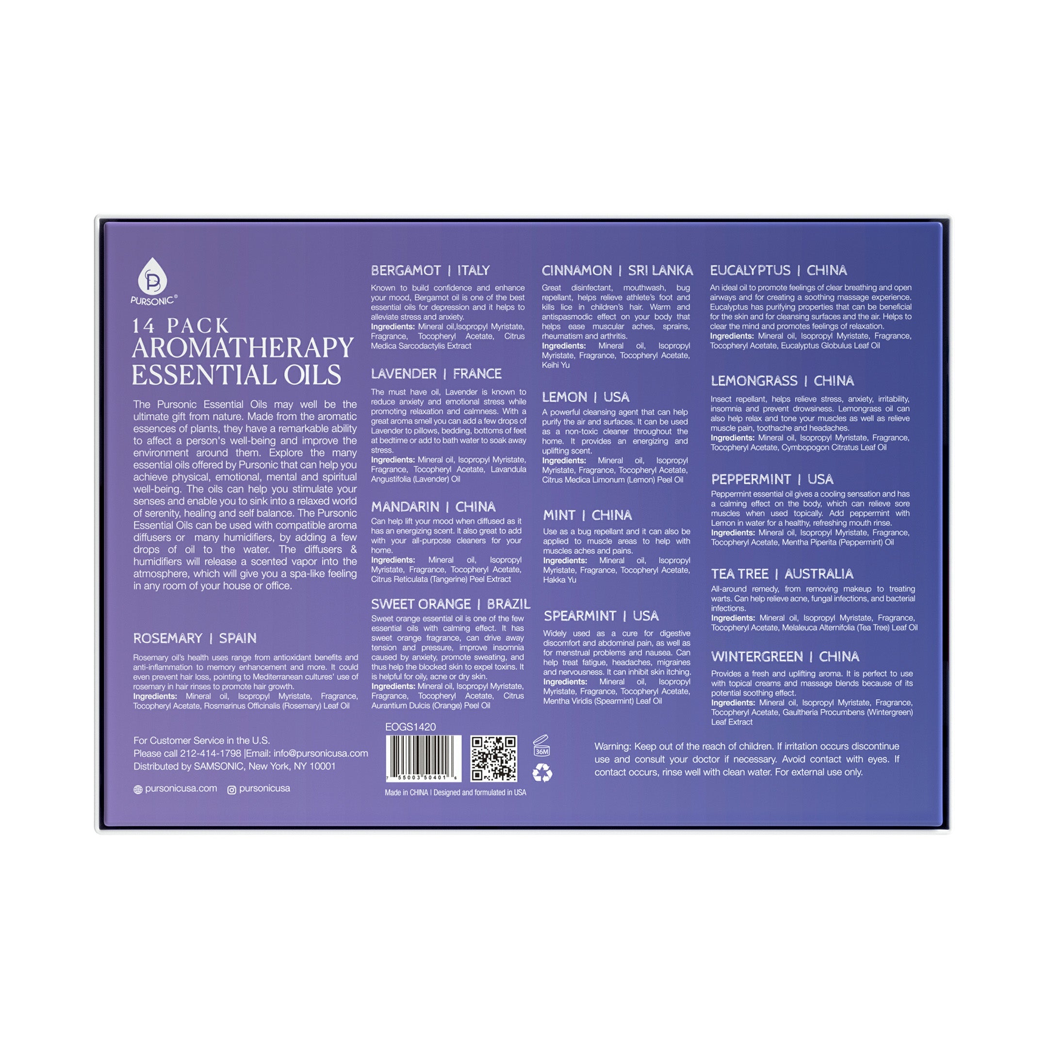 14-pack essential oil gift set in elegant box with 10ml glass bottles and dropper caps — view 3