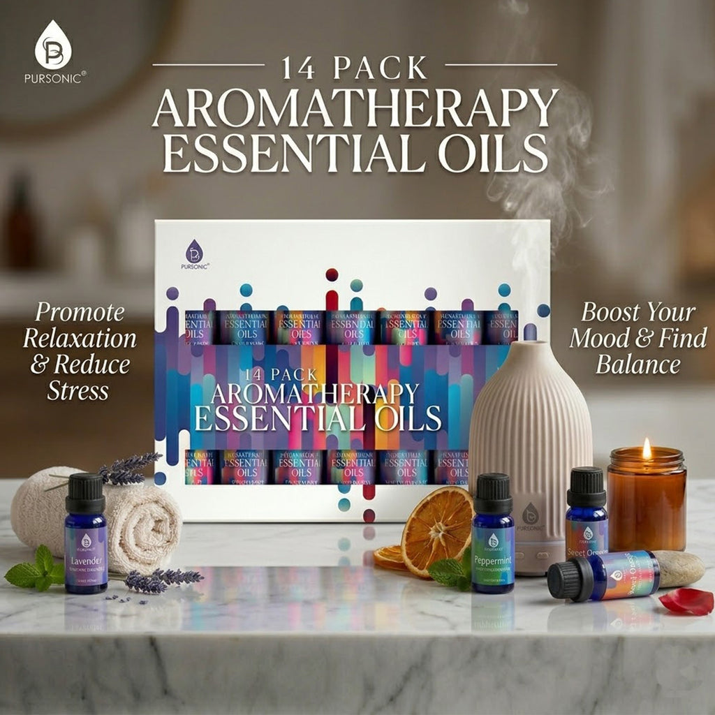 14-pack essential oil gift set in elegant box with 10ml glass bottles and dropper caps — view 4