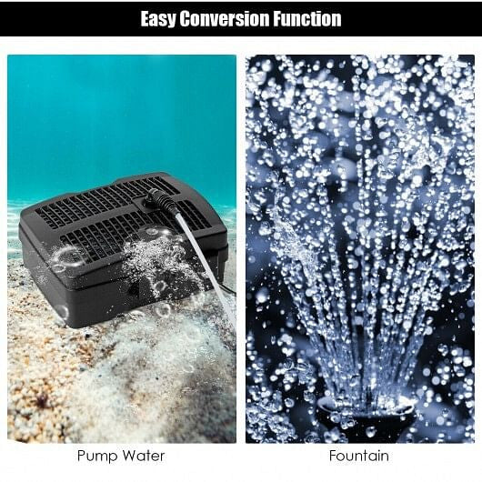 All-in-one 660 GPH pond filter pump with UV sterilizer and adjustable fountain jet attachments — view 5