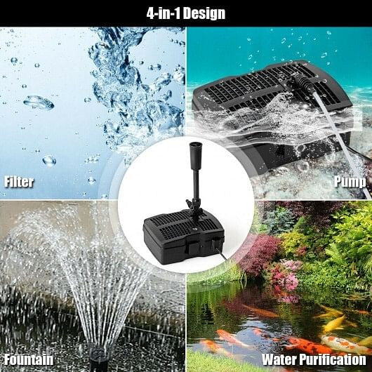 All-in-one 660 GPH pond filter pump with UV sterilizer and adjustable fountain jet attachments — view 6