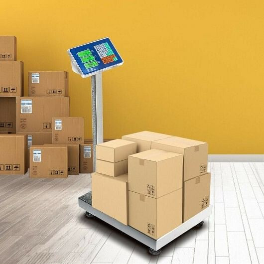 660 lbs digital platform scale with folding stainless iron top and LED display — view 3