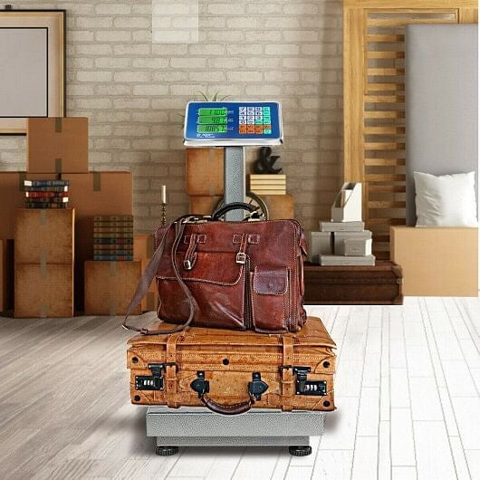 660 lbs digital platform scale with folding stainless iron top and LED display — view 5