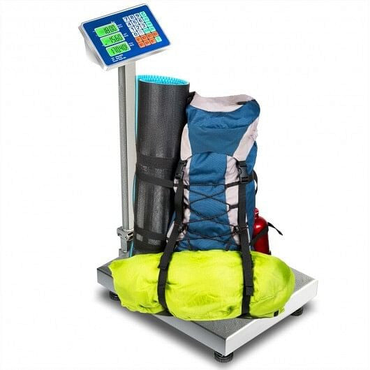 660 lbs digital platform scale with folding stainless iron top and LED display — view 6