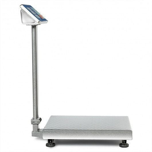 660 lbs digital platform scale with folding stainless iron top and LED display — view 2
