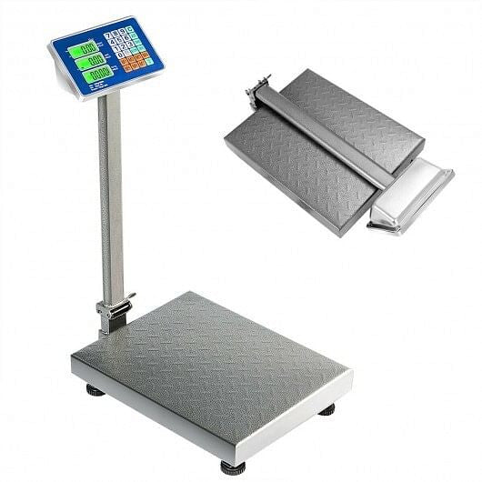 660 lbs digital platform scale with folding stainless iron top and LED display