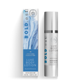 Nano powered CBD luxe body lotion in a travel size bottle with natural botanical ingredients