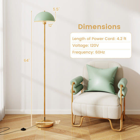 Modern standing floor lamp with elegant shatterproof shade, heavy weighted base, and convenient foot switch — view 3