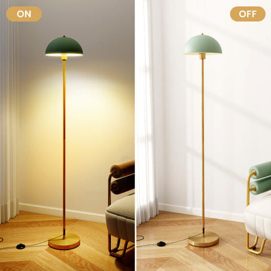 Modern standing floor lamp with elegant shatterproof shade, heavy weighted base, and convenient foot switch — view 4