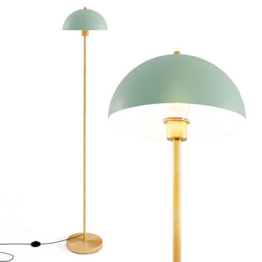 Modern standing floor lamp with elegant shatterproof shade, heavy weighted base, and convenient foot switch — view 5
