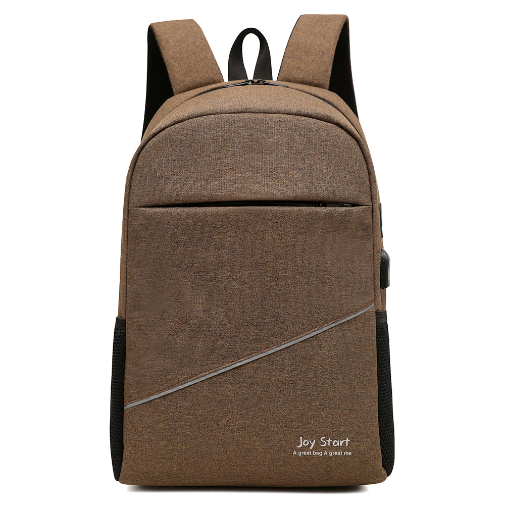 Waterproof nylon 14-inch laptop backpack with multiple pockets and ergonomic straps for casual daily commuting — view 4