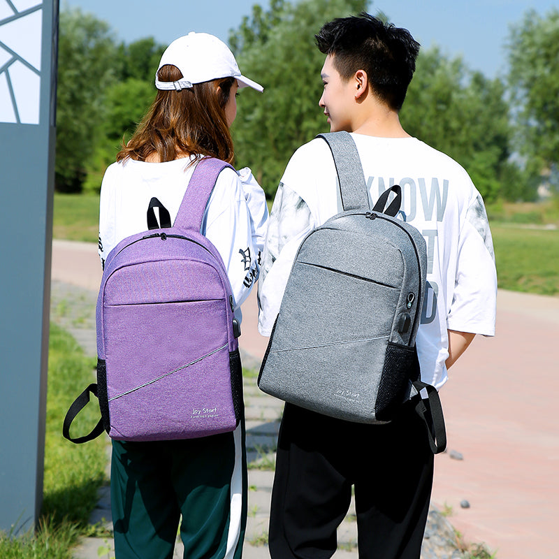 Waterproof nylon 14-inch laptop backpack with multiple pockets and ergonomic straps for casual daily commuting