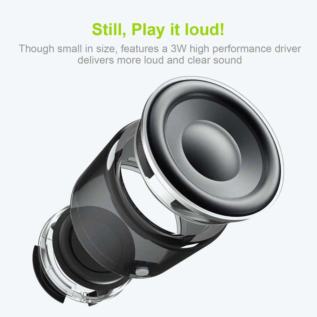 Compact Pro Mini Bluetooth Speaker with protective travel case, metal hook, and waterproof portable design — view 3