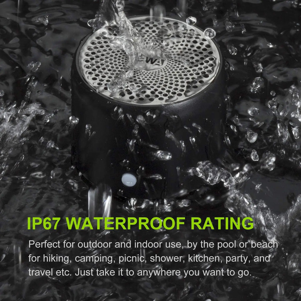 Compact Pro Mini Bluetooth Speaker with protective travel case, metal hook, and waterproof portable design — view 5