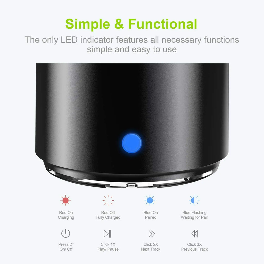 Compact Pro Mini Bluetooth Speaker with protective travel case, metal hook, and waterproof portable design — view 4