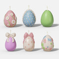Floral Easter egg silicone 3D candle molds showcasing intricate bow and flower designs