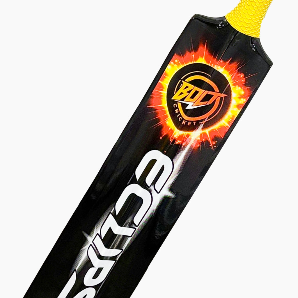 Bolt Cricket Eclipse composite cricket bat featuring a low-profile spine and extended sweetspot design — view 3