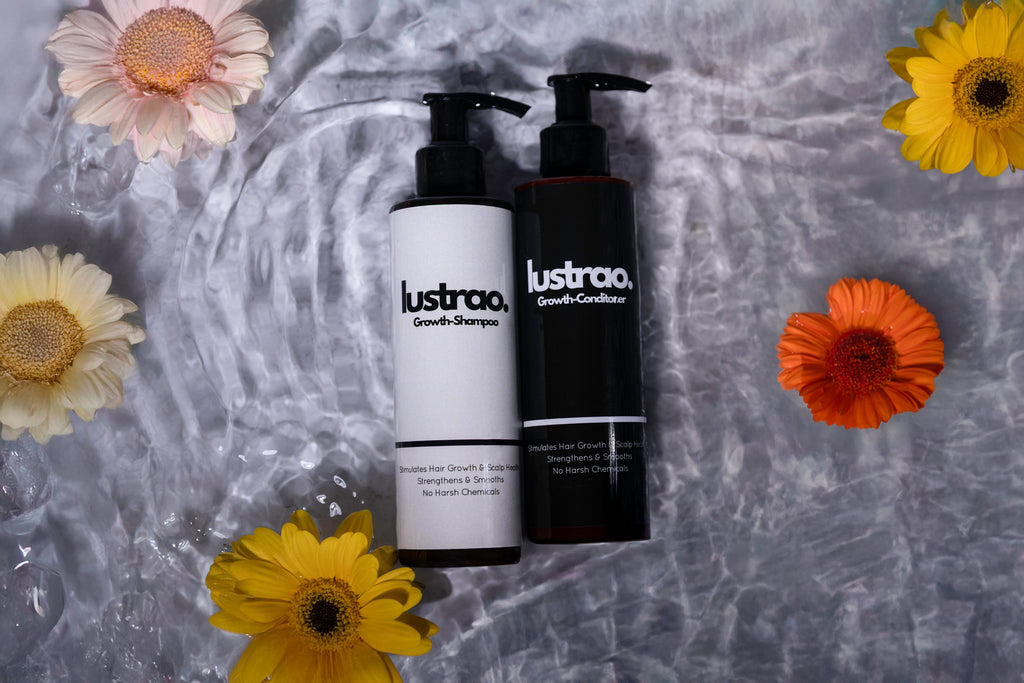 Lustrao hair growth shampoo and conditioner duo set in premium dispenser bottles for thinning hair — view 5