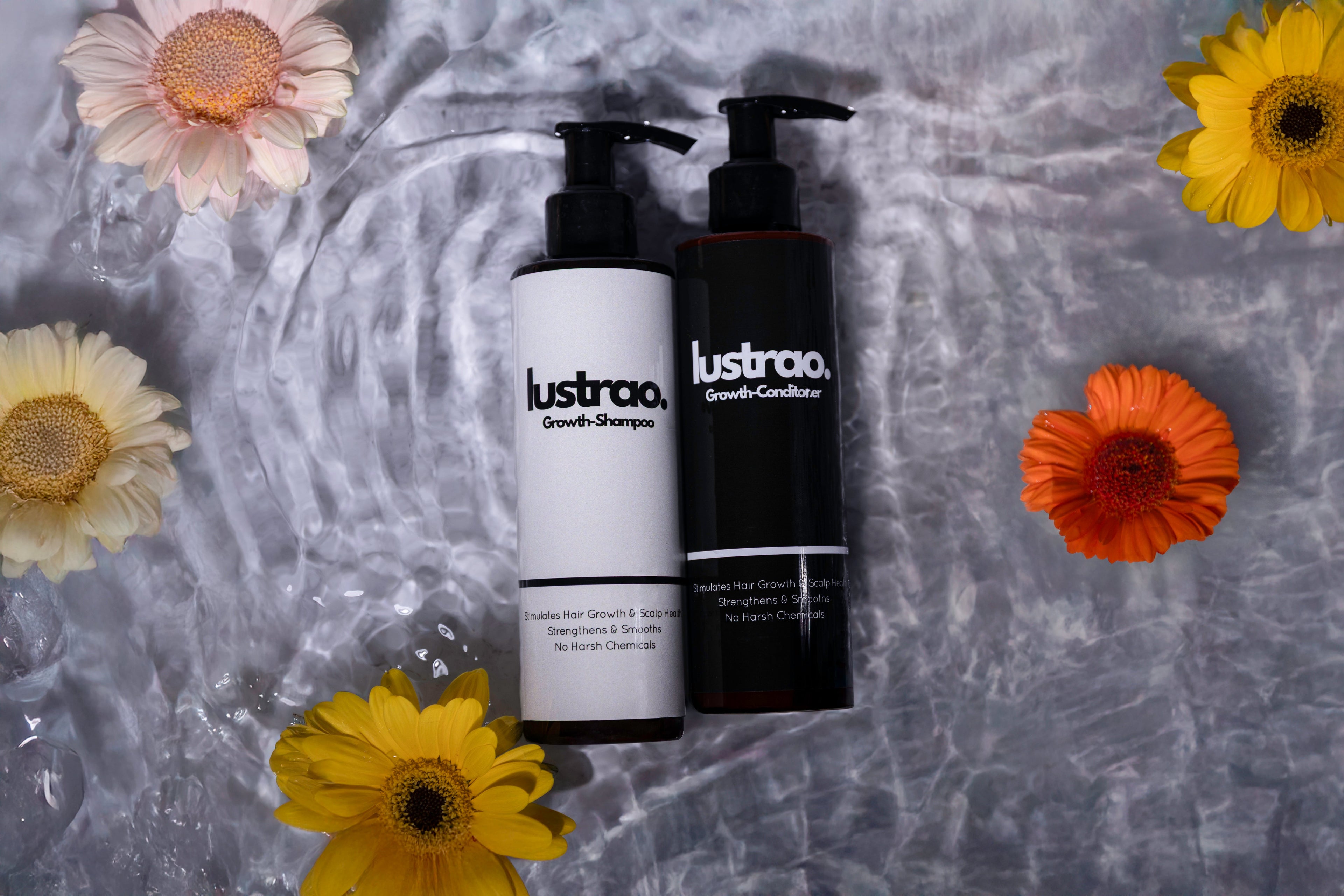Lustrao hair growth shampoo and conditioner duo set in premium dispenser bottles for thinning hair — view 5