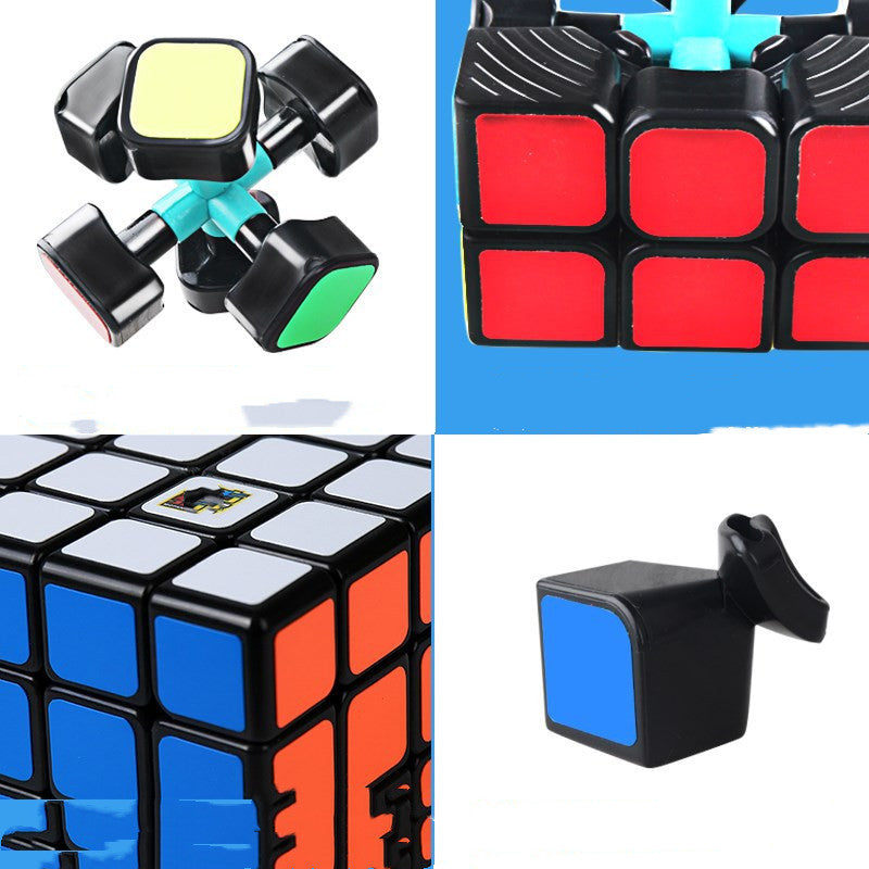 Educational 3x3 speed cube puzzle toy in vibrant colors made of durable plastic kids — view 4