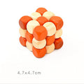 Natural wooden Kongming lock puzzle brain teaser game for children and adults