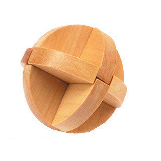 Natural wooden Kongming lock puzzle brain teaser game for children and adults — view 4