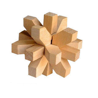 Natural wooden Kongming lock puzzle brain teaser game for children and adults — view 5