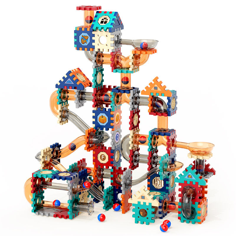 Colorful electric rotating gear building blocks set made of durable plastic for interactive educational play — view 2