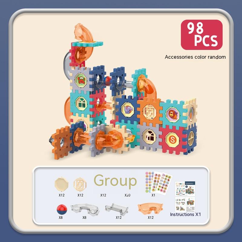 Colorful electric rotating gear building blocks set made of durable plastic for interactive educational play — view 4