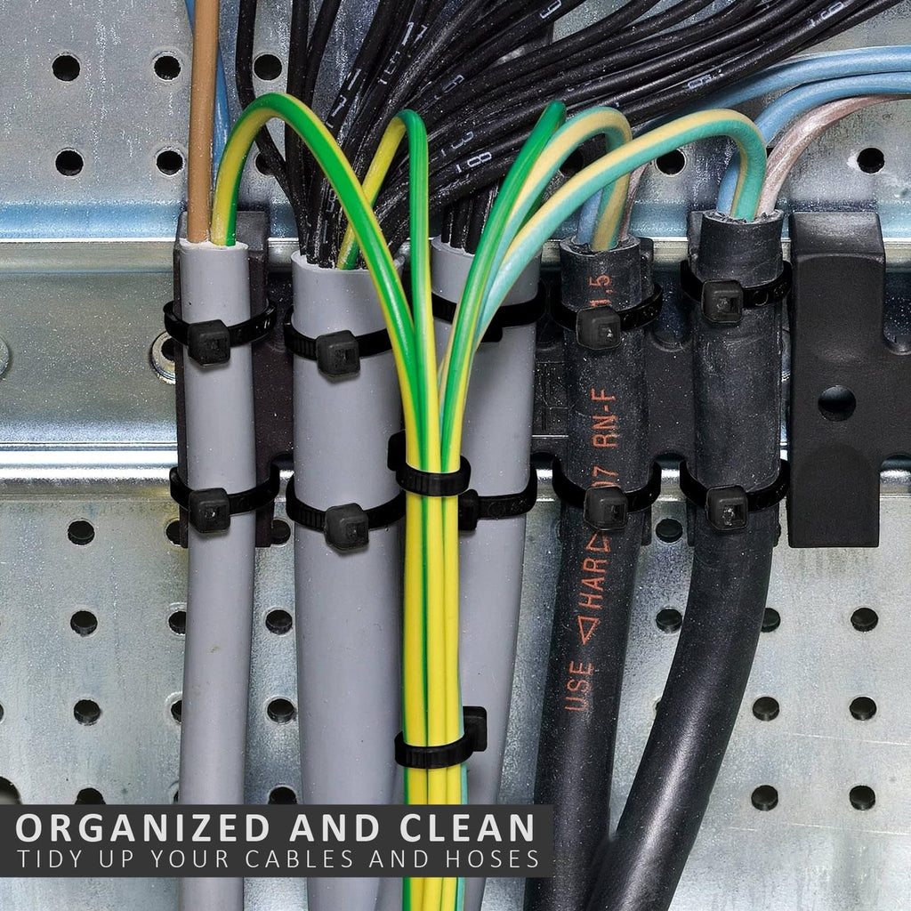 Pack of white nylon cable zip ties for secure and neat home wire management — view 4