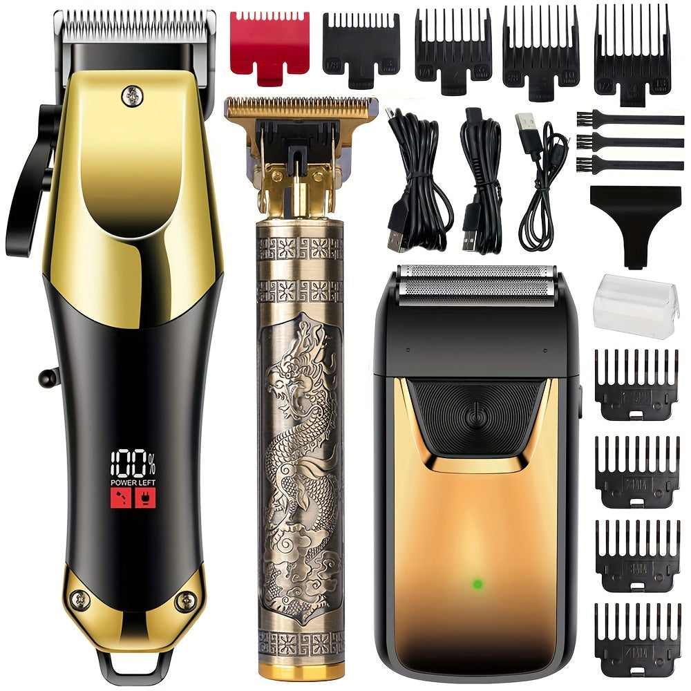Elite grooming kit featuring professional cordless hair clippers, beard trimmer, and USB charging accessories. — view 2