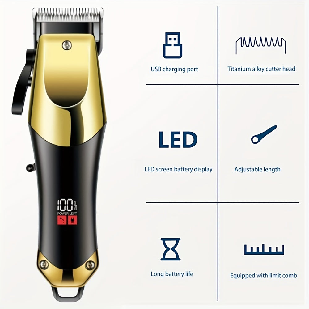 Elite grooming kit featuring professional cordless hair clippers, beard trimmer, and USB charging accessories. — view 3